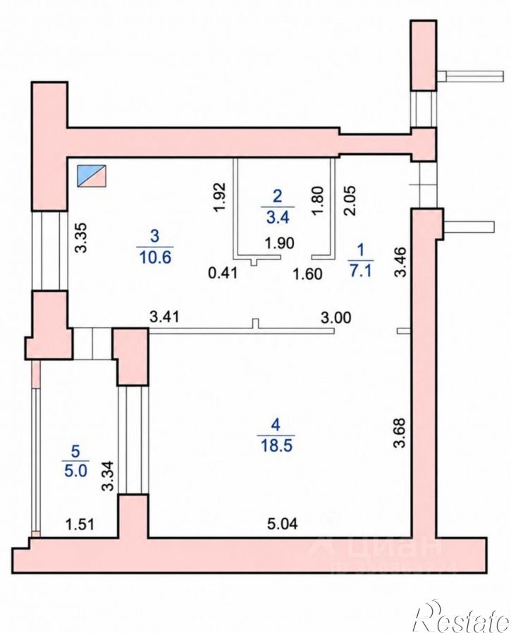 1-комн квартира ул им В.Герасименко, 5А,  д. 5А