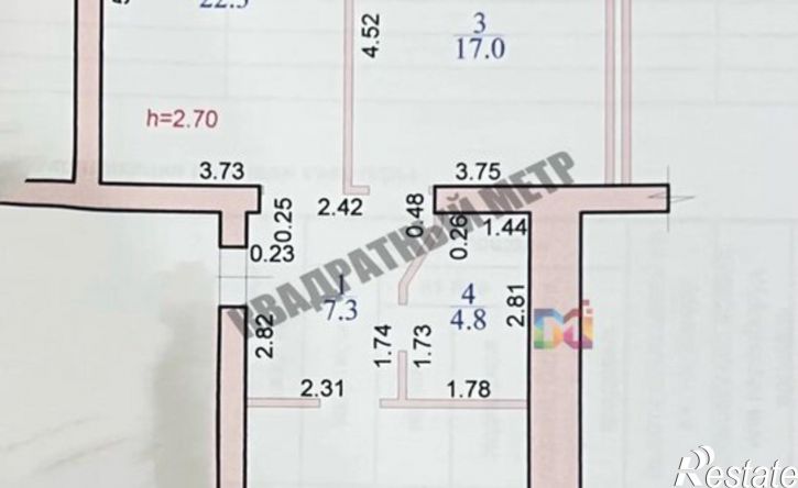 2-комн квартира 10-й микрорайон, 120к2